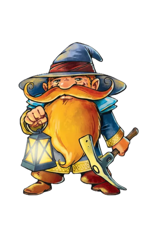 The Blue Gold Miner illustration
