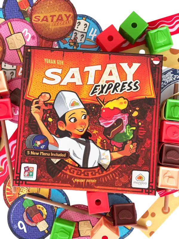 Satay express Board Game - Box and Components
